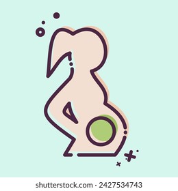 Icon Pregnant. related to Medical symbol. MBE style. simple design editable. simple illustration