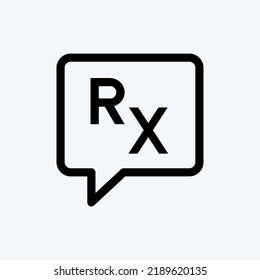 Icon Prescription. suitable for education symbol. line style. simple design editable. design template vector. simple illustration