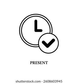 Icon a present, isolated against a clean background.