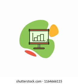 Icon of the presentation Board with indicators.