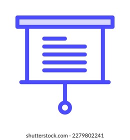 Icon Presentation Screen. editable file and color, vector icon illustration