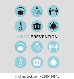 
Icon for preventing corona virus