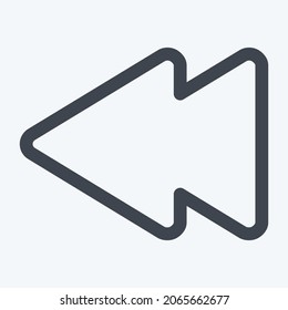 Icon Previous - Line Style - Simple illustration, Editable stroke, Design template vector, Good for prints, posters, advertisements, announcements, info graphics, etc.
