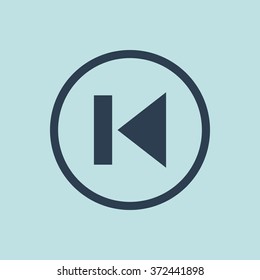Icon of Previous Track. EPS-10.
