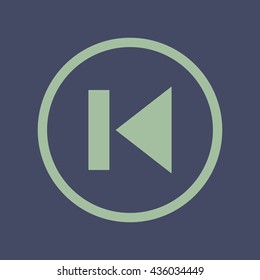 Icon of Previous Track. Eps-10.