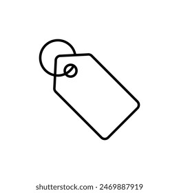 icon price tag label design vector outline style