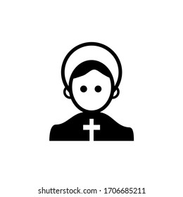 Icon of a priest. Basic image of a Christian person.