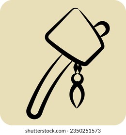 Icon Primitive Axe. related to American Indigenous symbol. hand drawn style. simple design editable. simple illustration