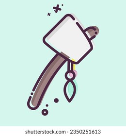 Icon Primitive Axe. related to American Indigenous symbol. MBE style. simple design editable. simple illustration