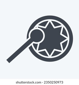 Icon Primitive Drum. related to American Indigenous symbol. glyph style. simple design editable. simple illustration