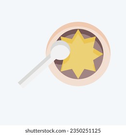 Icon Primitive Drum. related to American Indigenous symbol. flat style. simple design editable. simple illustration