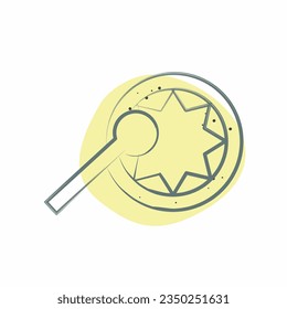 Icon Primitive Drum. related to American Indigenous symbol. Color Spot Style. simple design editable. simple illustration