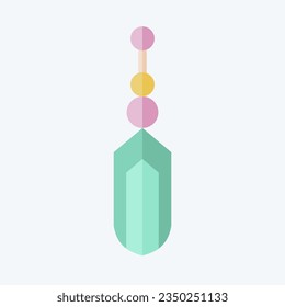 Icon Primitive Feather. related to American Indigenous symbol. flat style. simple design editable. simple illustration