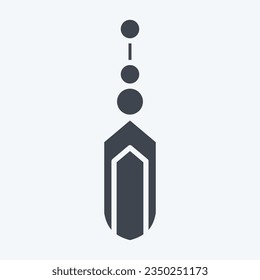 Icon Primitive Feather. related to American Indigenous symbol. glyph style. simple design editable. simple illustration