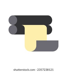 Icon Printer or Icon Printing with flat color style