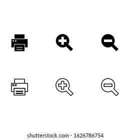 icon printer zoom  for website or ui design 