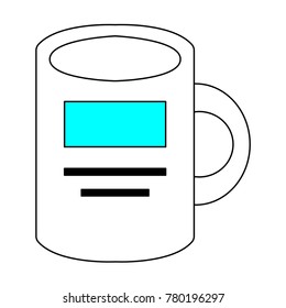 icon printing on the cups. polygraphy