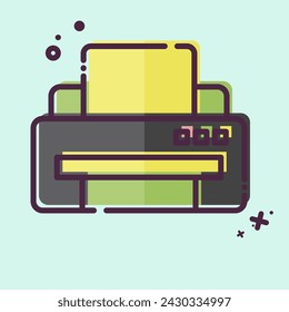 Icon Printing. related to Post Office symbol. MBE style. simple design editable. simple illustration
