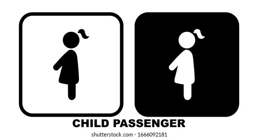 icon of priority seat, priority chair flat vector silhouette isolated on white background 6.6