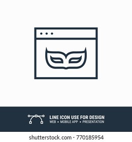 Icon privacy browser window graphic design single icon vector illustration