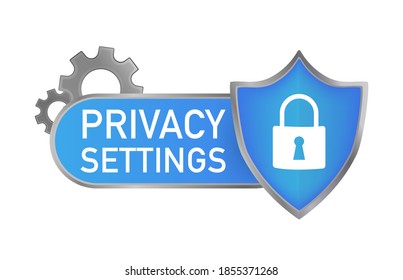 Icon with privacy settings. Safety sign. Risk sign. Virus protection concept. Internet technology. Personal protection. Phone icon vector.