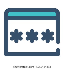 icon privacy web using filled line style and blue color