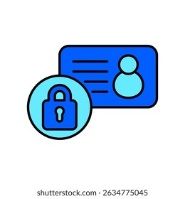 Icono de datos privados, aislados en un fondo limpio.
