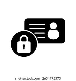 Icon a private data, isolated against a clean background.
