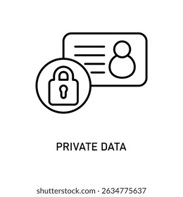 Icon a private data, isolated against a clean background.
