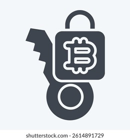 Icon Private Key. related to Cryptocurrency symbol. glyph style