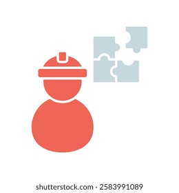 Icon a problem solving, isolated against a clean background.