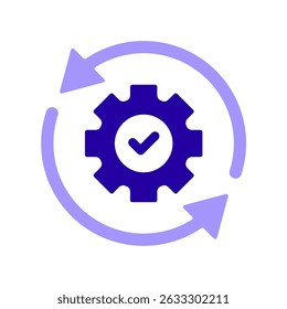 Symbol a Prozeduren einzeln auf sauberem Hintergrund.