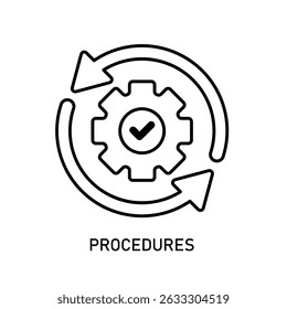 Icon a procedures, isolated against a clean background.