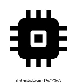 Icon Processor Cpu With Style Glyph