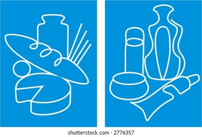 icon with product and with make-up