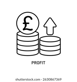 Icon a profit, isolated against a clean background.