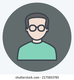 Icon Programmer. suitable for Programming symbol. color mate style. simple design editable. design template vector. simple symbol illustration