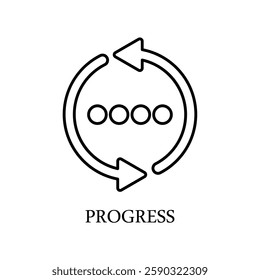 Icon a progress, isolated against a clean background.
