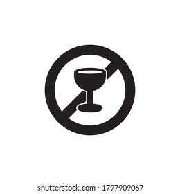 icon is prohibited from consuming alcohol, medical icon vector
