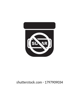 icon is prohibited from consuming sugar, medical icon vector