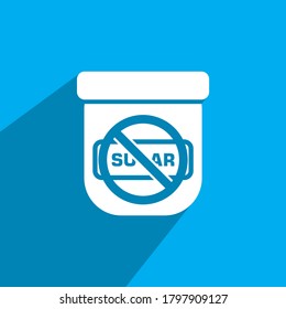 icon is prohibited from consuming sugar, medical icon vector