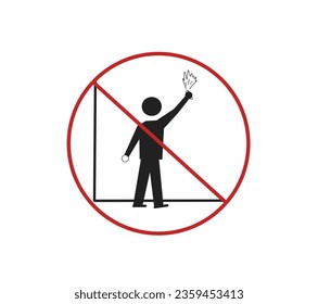 the icon is prohibited from scribbling on the wall
