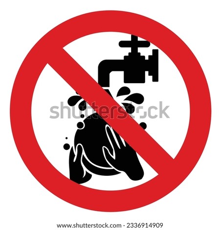 icon is prohibited from washing dishes