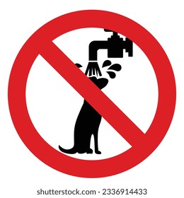 icon is prohibited from washing pets