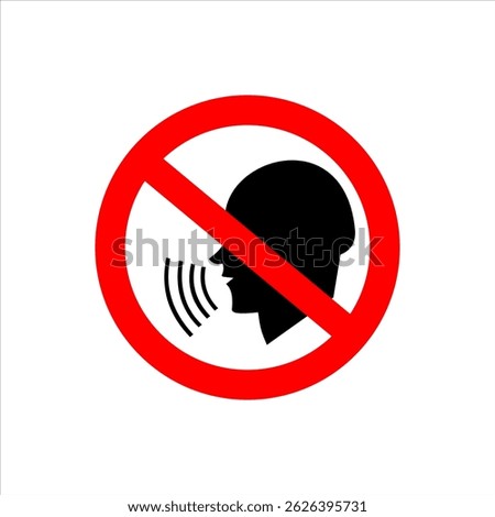 The icon prohibiting any noise is suitable for prohibition icons in certain places