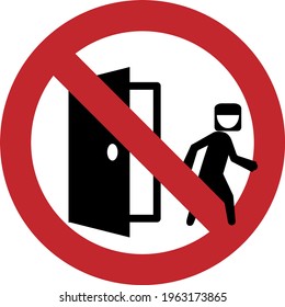 Icon prohibiting Arabs from going out