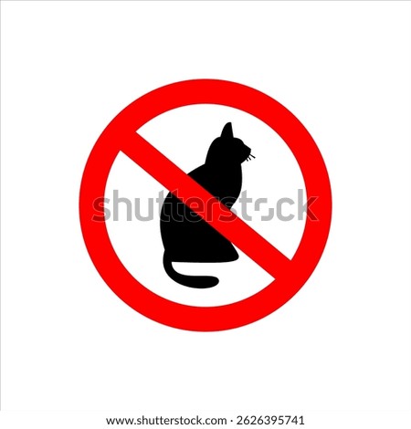 Icon prohibiting keeping cats for prohibited icons in certain places
