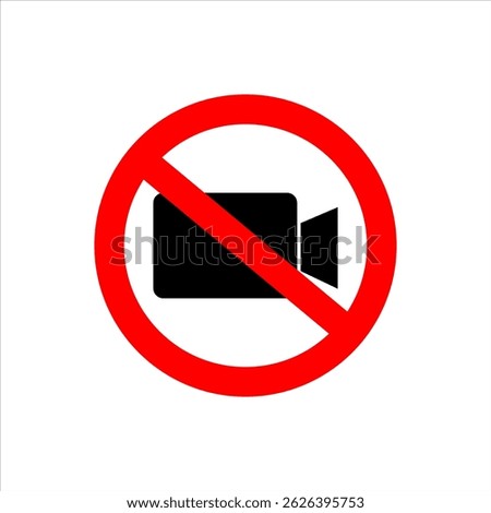 The icon prohibiting video recording is suitable for prohibition icons in certain places