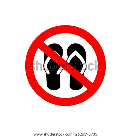 The icon prohibiting wearing sandals is suitable for prohibition icons in certain places