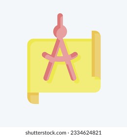 Icon Project Management. related to Art and Media symbol. flat style. simple design editable